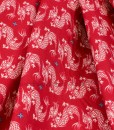 riley blake ninja red fabric folded