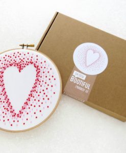 red heart embroidery wall art kit